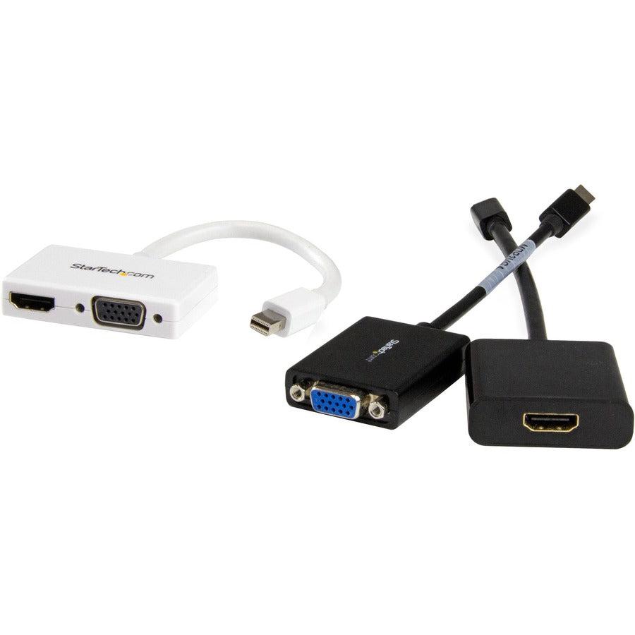 Startech.Com Travel A/V Adapter: 2-In-1 Mini Displayport To Hdmi Or Vga Converter - White