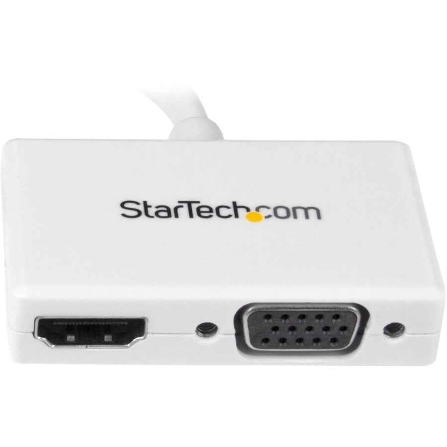 Startech.Com Travel A/V Adapter: 2-In-1 Mini Displayport To Hdmi Or Vga Converter - White