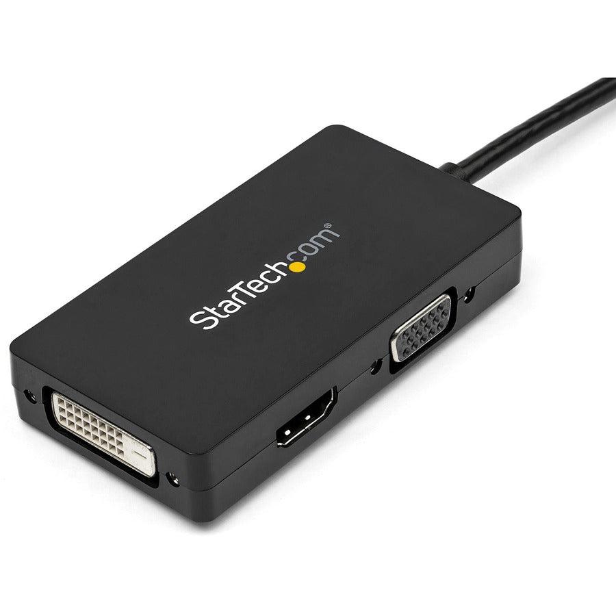 Startech.Com Travel A/V Adapter: 3-In-1 Displayport To Vga Dvi Or Hdmi Converter