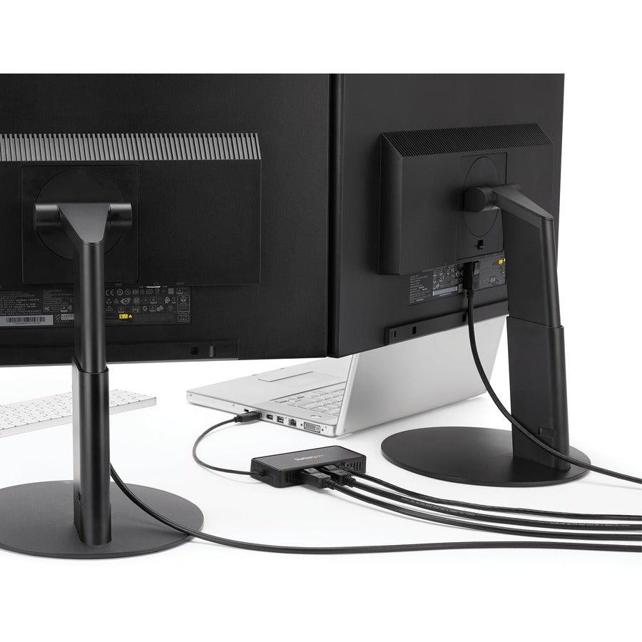 Startech.Com Usb 3.0 Mini Dock - Dual Monitor Usb-A Docking Station With Displayport 4K 60Hz Video &