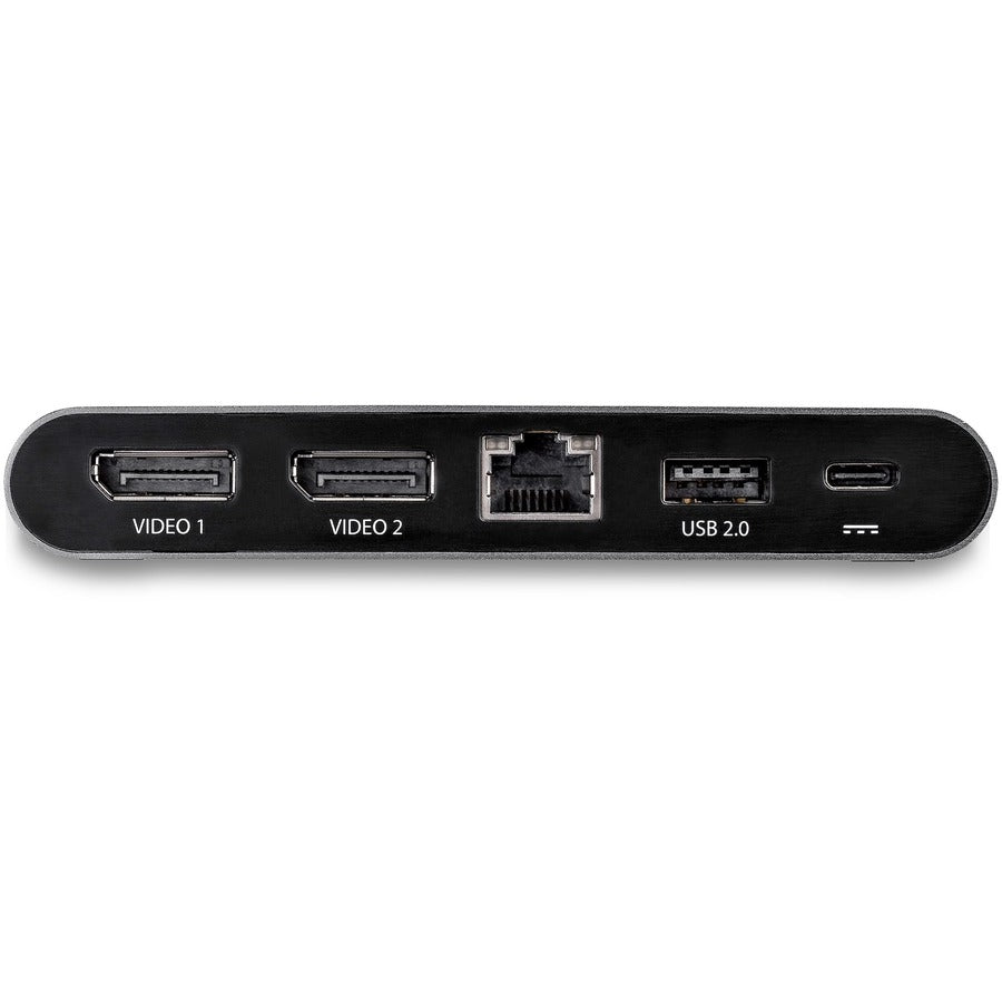 Startech.Com Usb C Dock - 4K Dual Monitor Displayport - Mini Laptop Docking Station - 100W Power Delivery Passthrough - Gbe, 2-Port Usb-A Hub - Usb Type-C Multiport Adapter - 3.3' Cable