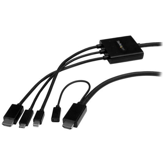 Startech.Com Usb-C, Hdmi Or Mini Displayport To Hdmi Converter Cable - 2 M (6 Ft.)