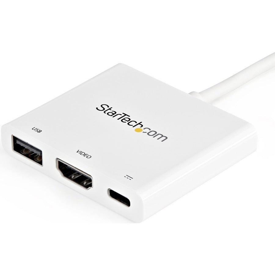 Startech.Com Usb-C Multiport Adapter With Hdmi - Usb 3.0 Port - 60W Pd - White