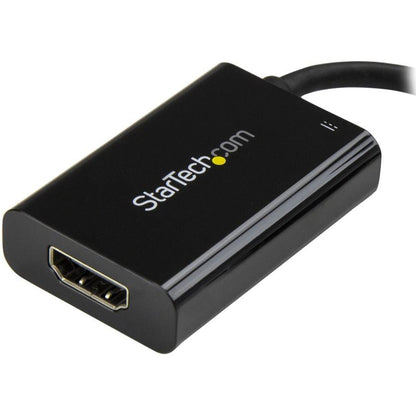 Startech.Com Usb C To Hdmi 2.0 Adapter With Power Delivery - 4K 60Hz Usb Type-C To Hdmi Display Video Converter - 60W Pd Pass-Through Charging Port - Thunderbolt 3 Compatible - Black