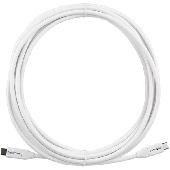 Startech.Com Usb-C To Usb-C Cable W/ 5A Pd - M/M - White - 4 M (13 Ft.) - Usb 2.0 - Usb-If Certified