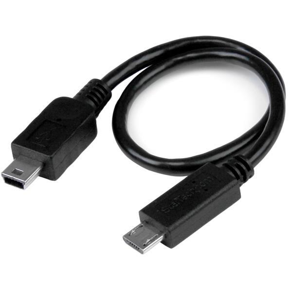 Startech.Com Usb Otg Cable - Micro Usb To Mini Usb - M/M - 8 In.