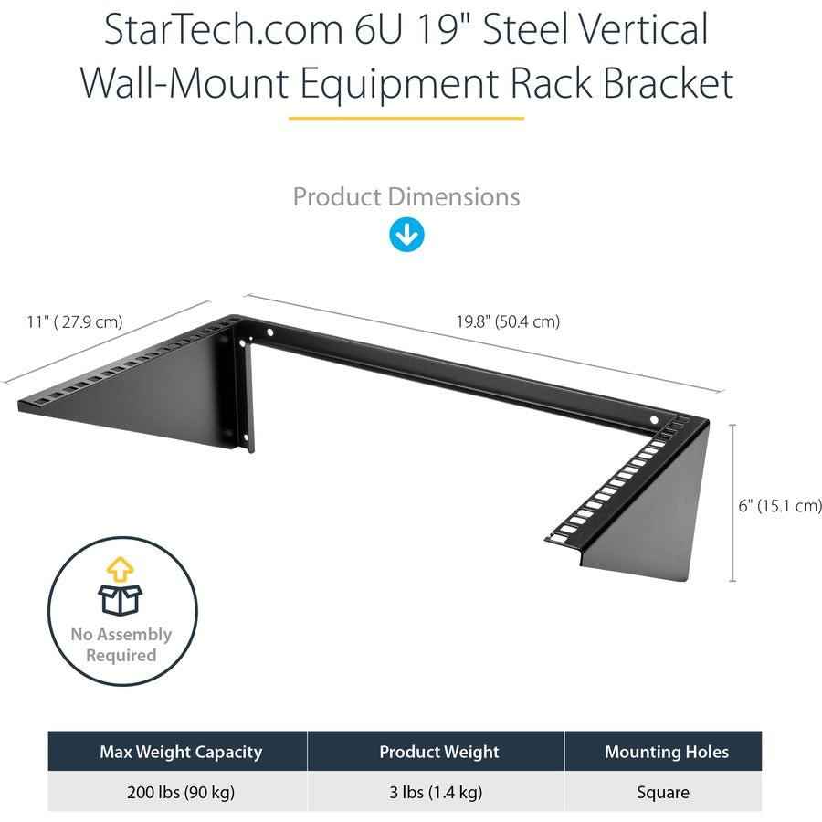 Startech.Com Vertical Wall-Mount Server Rack - Solid Steel - 6U