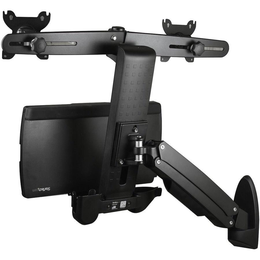 Startech.Com Wall-Mounted Sit-Stand Desk Workstation - Dual Monitor