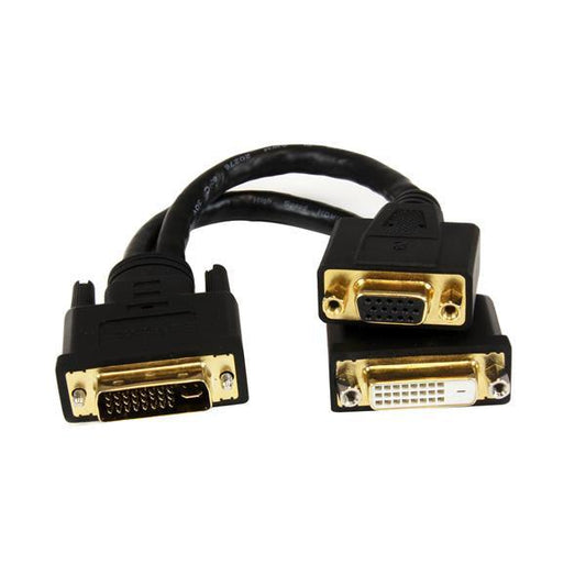 Startech.Com Wyse Compatible Dvi Splitter Cable - Dvi-I To Dvi-D And Vga - M/F - 8 In.