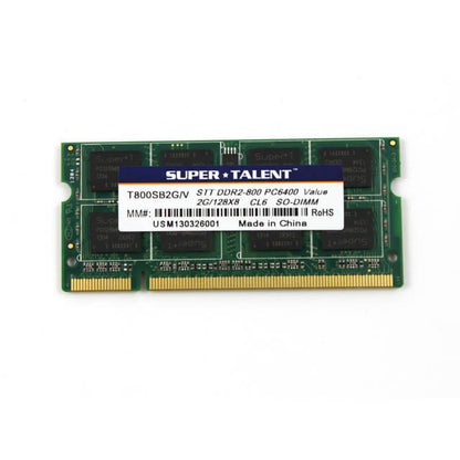 Super Talent Ddr2-800 Sodimm 2Gb/128X8 Value Notebook Memory