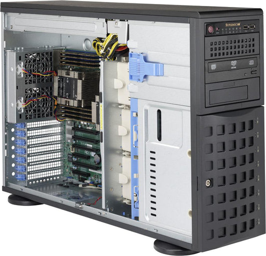 Supermicro 745Bac-R1K28B2 Full Tower Rack-Mountable Workstation / Server Case With 1280W Redundant Power Supply
