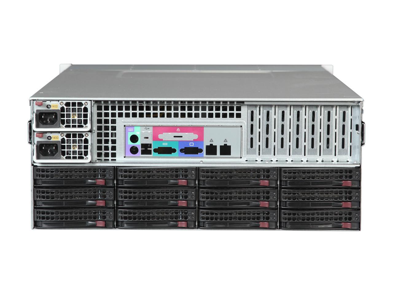 Supermicro Cse-847E16-R1400Lpb 1400W 4U Rackmount Server Chassis (Black)