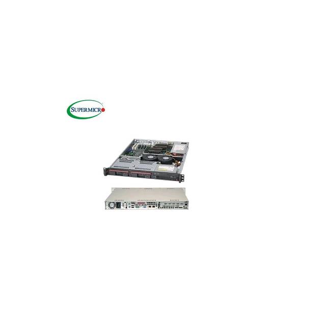 Supermicro Superchassis Cse-811Tq-600B Revision K 600W/680W 1U Rackmount Server Chassis (Black)
