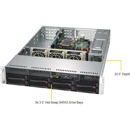 Supermicro Superserver Sys-5029P-Wtr Lga3647 500W 2U Rackmount Server Barebone System (Black)