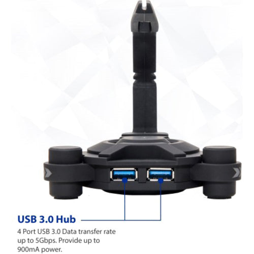 Syba Multimedia Mouse Bungee With 4 Port Usb 3.0 Hub