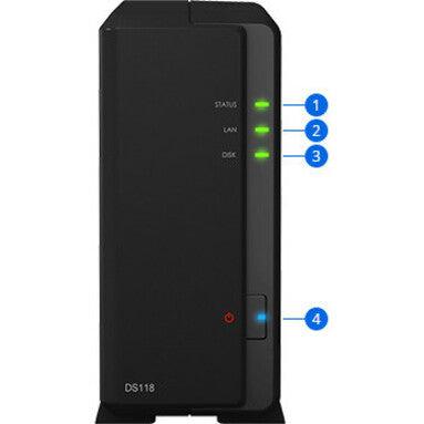 Synology Diskstation Ds118 1-Bay Desktop Nas For Home & Soho