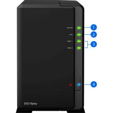 Synology Diskstation Ds218Play 2-Bay Desktop Nas For Home & Soho