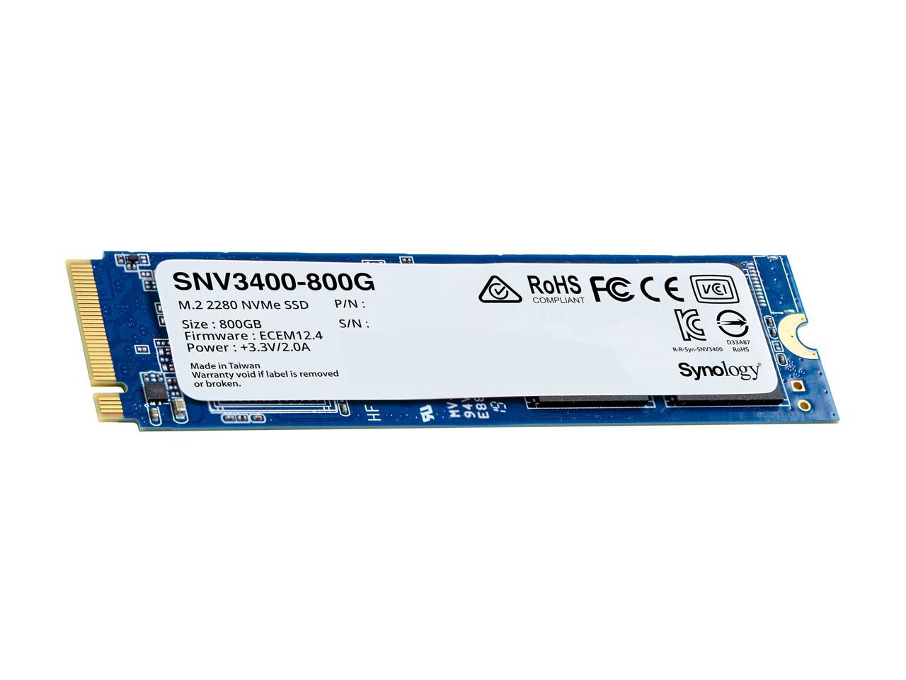 Synology Snv3000 Series Snv3400-800G M.2 2280 Nvme Pci-Express 3.0 X4 Solid State Drive
