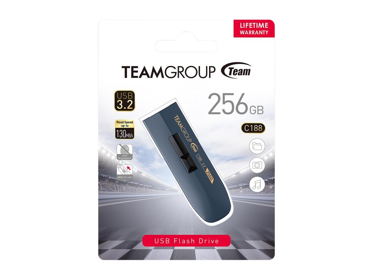 Team 128Gb C188 Usb 3.2 Gen1 Flash Drive, Speed Up To 130Mb/S (Tc1883128Gl01)