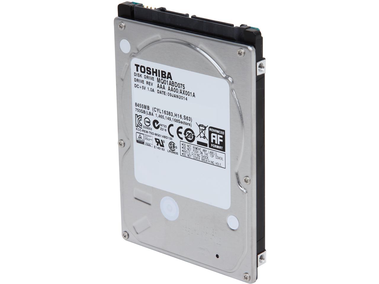 Toshiba Mq01Abd075 750Gb 5400 Rpm 8Mb Cache Sata 3.0Gb/S 2.5" Internal Notebook Hard Drive