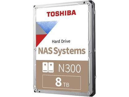 Toshiba N300 Hdwg180Xzsta 8Tb 7200 Rpm 256Mb Cache Sata 6.0Gb/S 3.5" High-Reliability Hard Drive