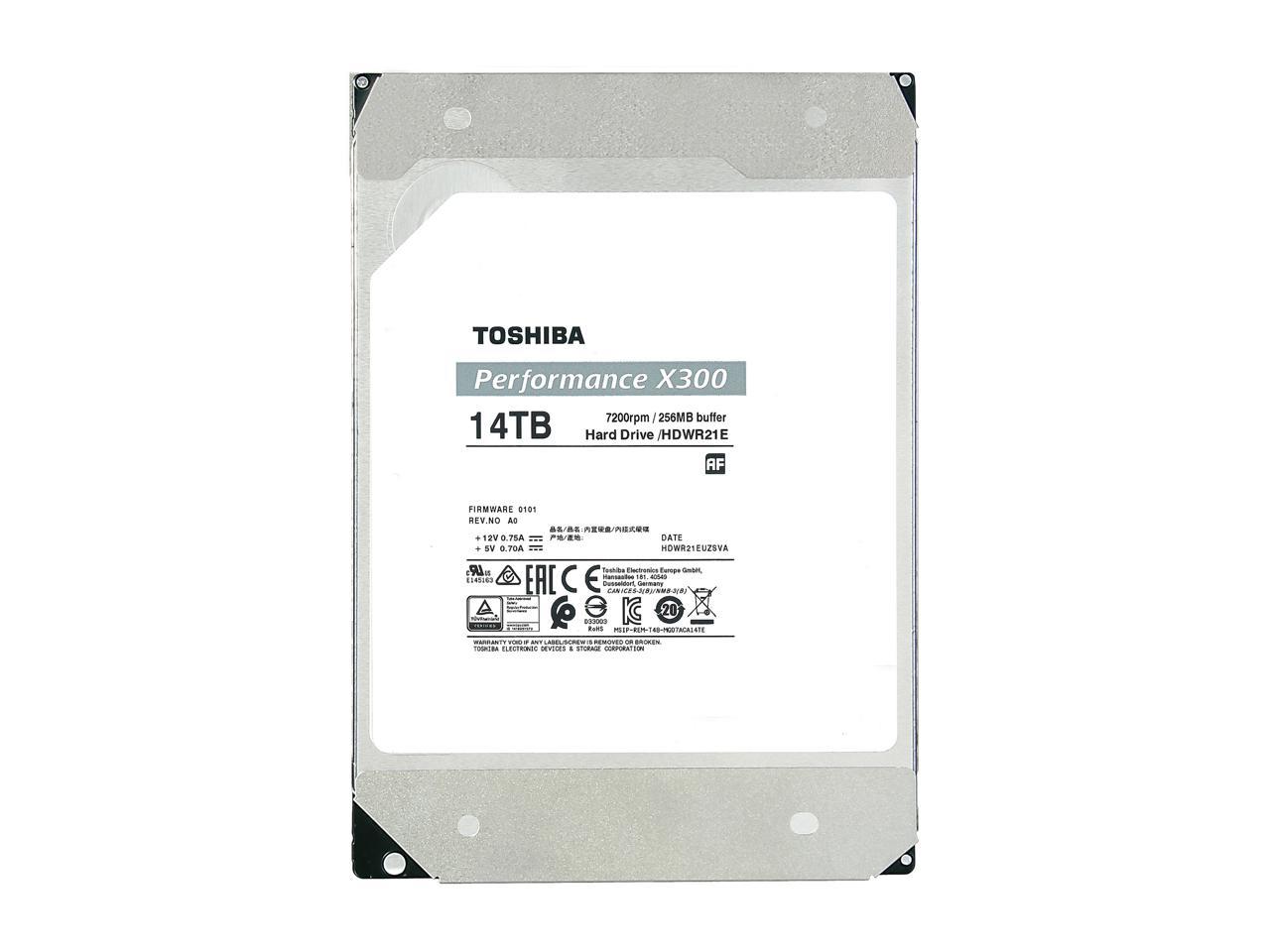 Toshiba X300 Hdwr21Exzsta 14Tb 7200 Rpm 256Mb Cache Sata 6.0Gb/S 3.5" Internal Hard Drive
