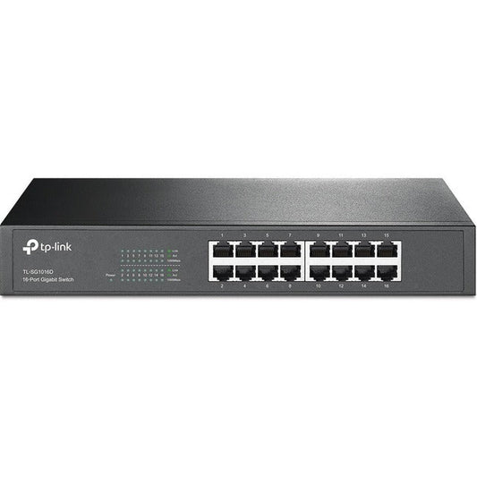 Tp-Link Tl-Sg1016D 10/100/1000Mbps 16-Port Gigabit 13-Inch Rackmountable Switch, 32Gbps Capacity