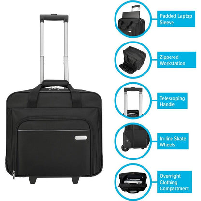 Targus Rolling Laptop Case Notebook Case 39.1 Cm (15.4") Trolley Case Black