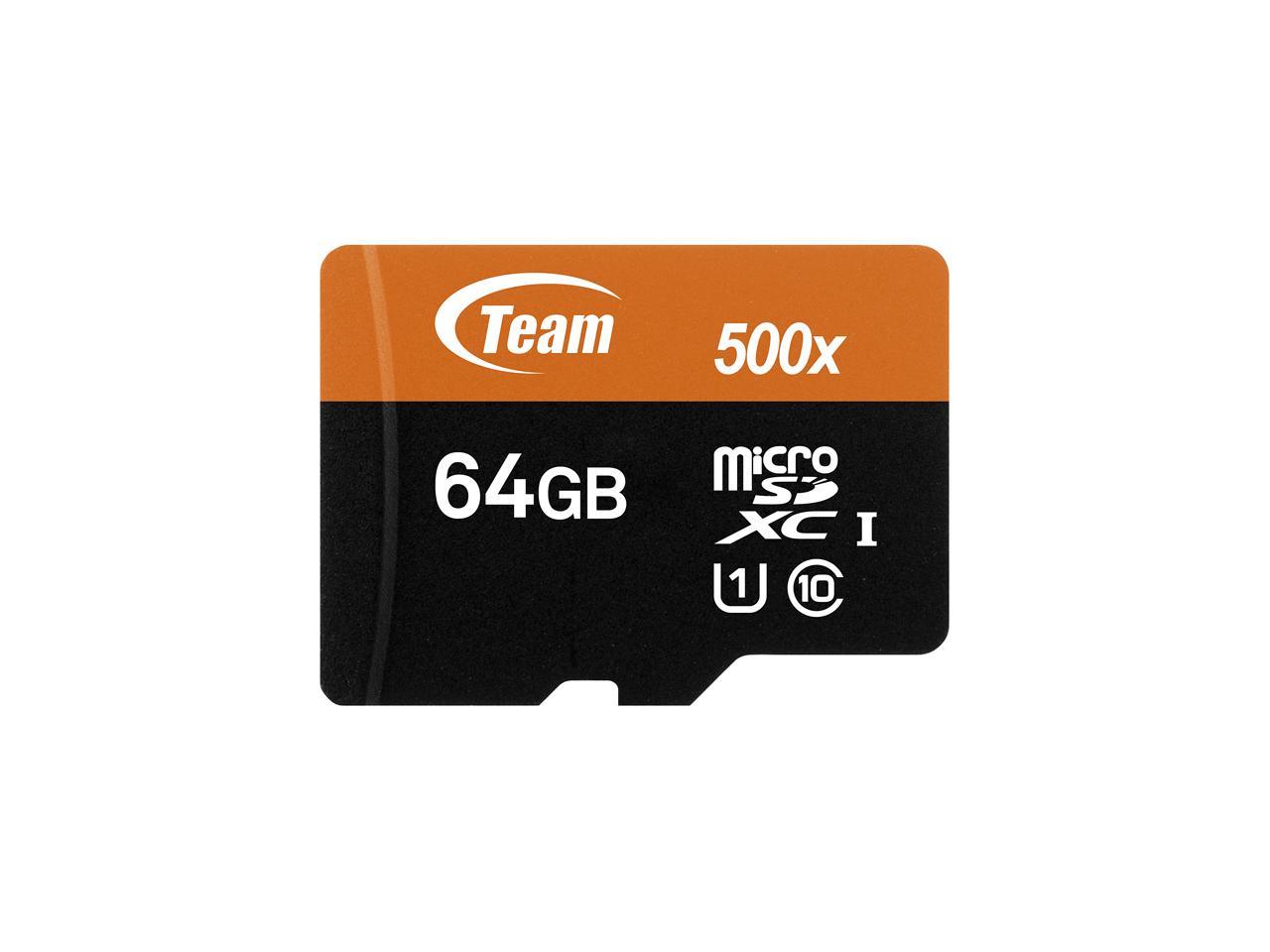 Team 128Gb Microsdxc Uhs-I/U1 Class 10 Memory Card With Adapter, Speed Up To 80Mb/S (Tusdx128Guhs03)