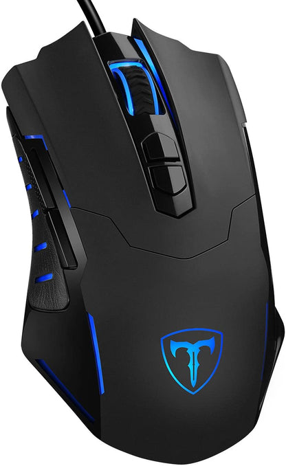 Tecisoft Gaming Mouse Wired [7200 Dpi] [Programmable] [Breathing Light] Ergonomic Gaming Mouse