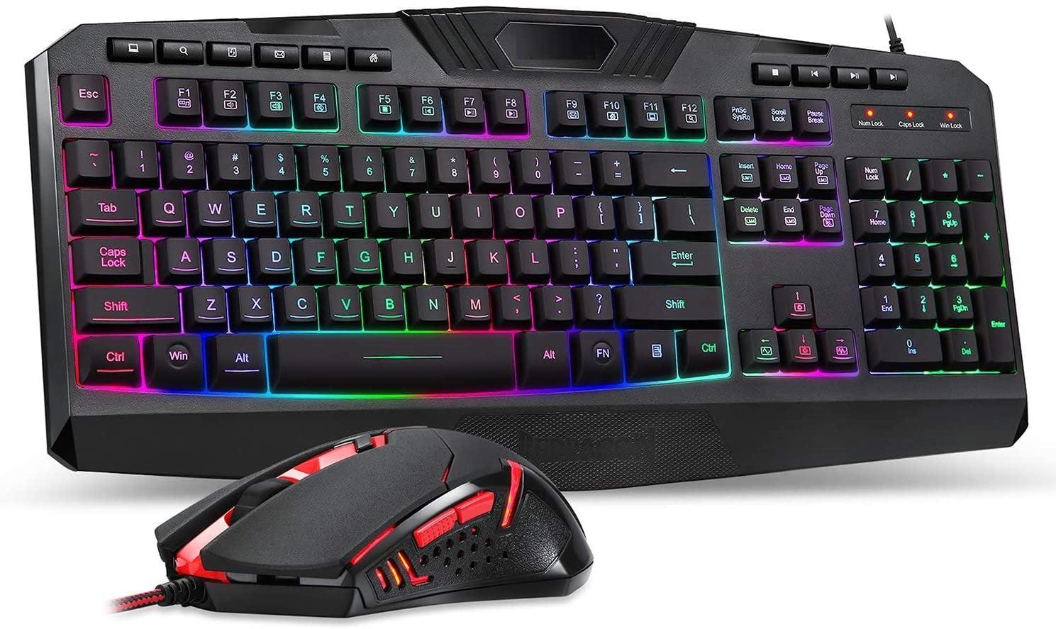 Tecisoft S101 Wired Gaming Keyboard And Mouse Combo Rgb Backlit With Multimedia Keys
