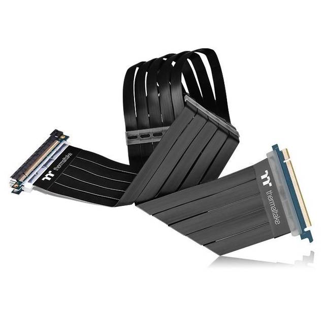 Thermaltake Ac-051-Co1Otn-C1 Tt Premium Pci-E X16 3.0 Black Extender Riser Cable 1000Mm Graphic Cards
