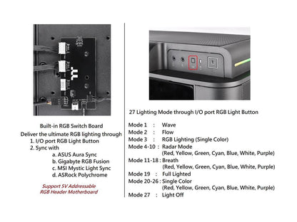 Thermaltake Level 20 Rs Motherboard Sync Argb Atx Mid Tower Gaming Computer Case