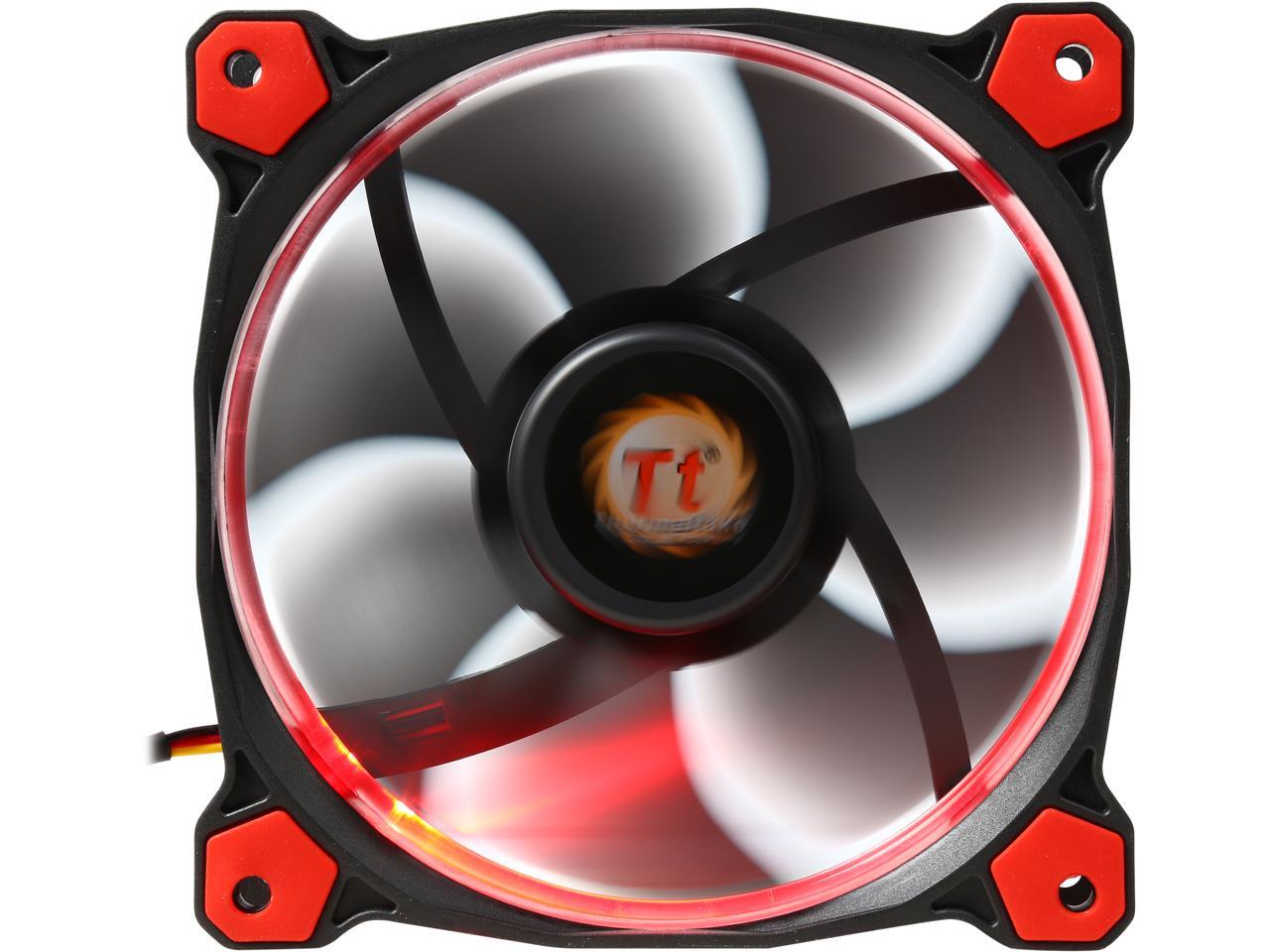 Thermaltake Riing 12 Series High Static Pressure 120Mm Circular Red Led Ring Case/Radiator Fan Cl-F038-Pl12Re-A