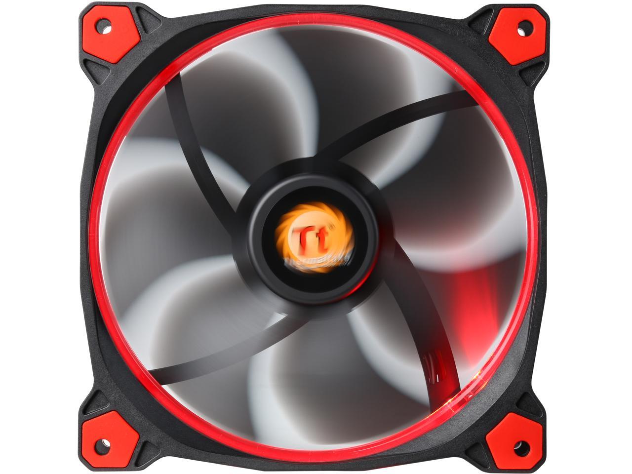 Thermaltake Riing 14 Series High Static Pressure 140Mm Circular Red Led Ring Case/Radiator Fan Cl-F039-Pl14Re-A