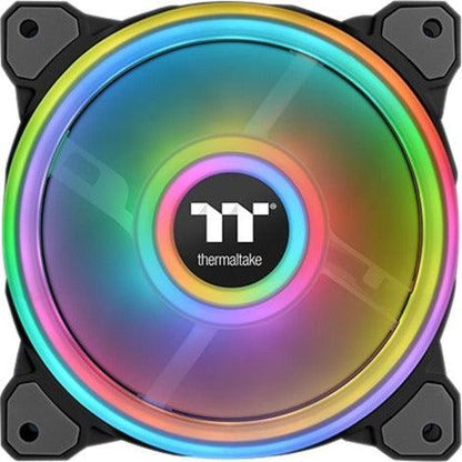 Thermaltake Riing Quad 120Mm 16.8 Million Rgb Color (Alexa, Razer Chroma) Software Enabled 4 Light Cl-F100-Pl12Sw-C