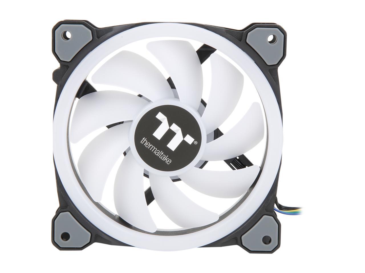 Thermaltake Riing Trio 12 Rgb Radiator Fan Tt Premium Edition (3-Fan Pack) Cl-F072-Pl12Sw-A 120Mm Rgb Led Case Fan