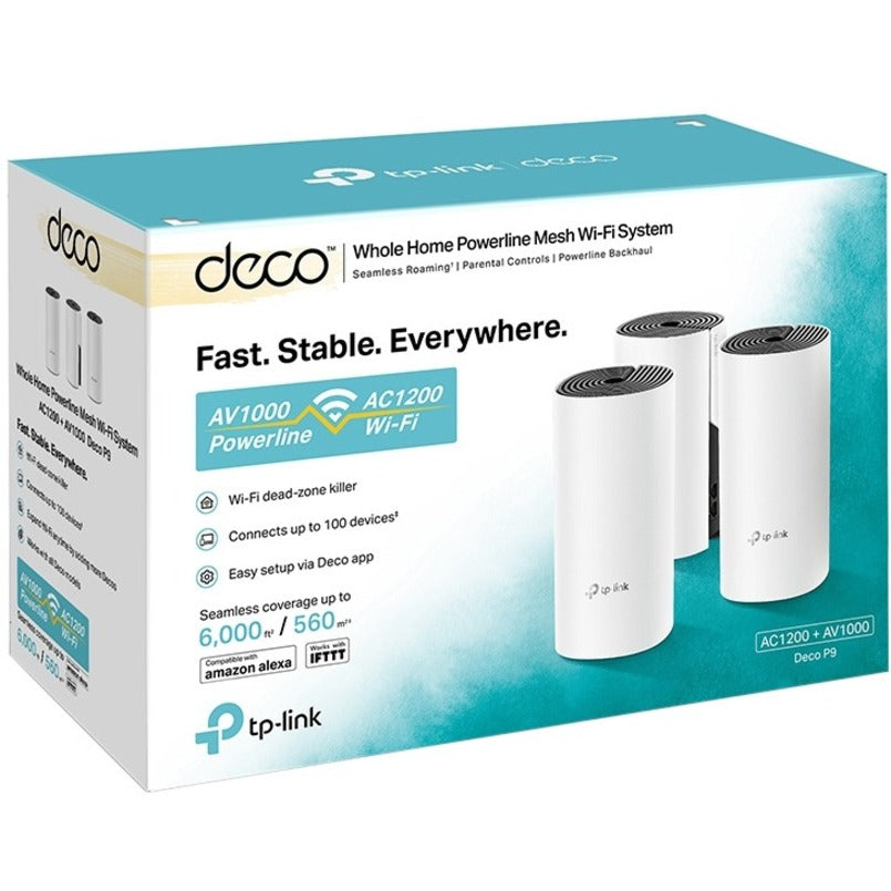 Tp-Link Deco P9 (3-Pack) - Wi-Fi 5 Ieee 802.11Ac Ethernet Wireless Router