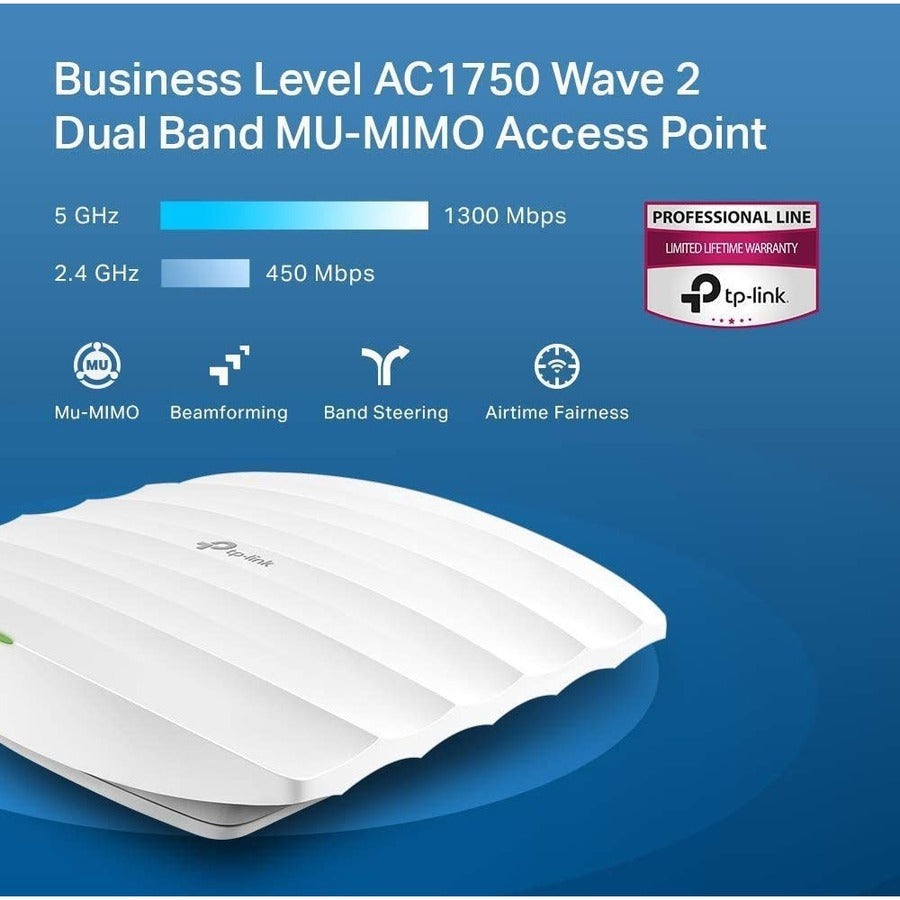 Tp-Link Eap245_V3 - Omada Ac1750 Gigabit Wireless Access Point - Limited Lifetime Warranty