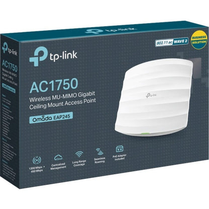 Tp-Link Eap245_V3 - Omada Ac1750 Gigabit Wireless Access Point - Limited Lifetime Warranty