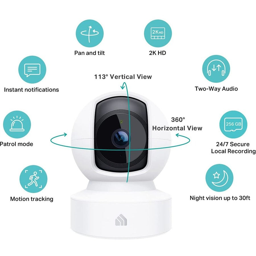 Tp-Link Kasa Spot Kc410S - 2K Security Camera For Baby Monitor Pan Tilt, 4Mp Hd Indoor Camera With Motion Detection