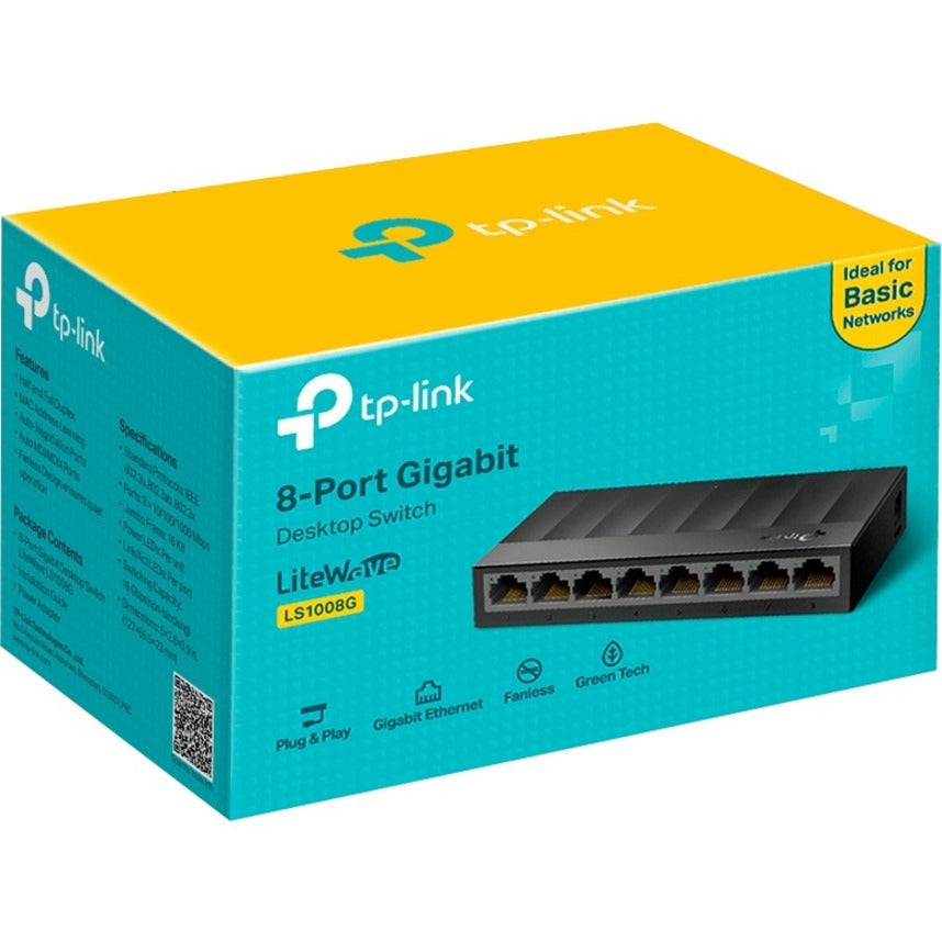 Tp-Link Ls1008G - Litewave 8 Port Gigabit Ethernet Switch