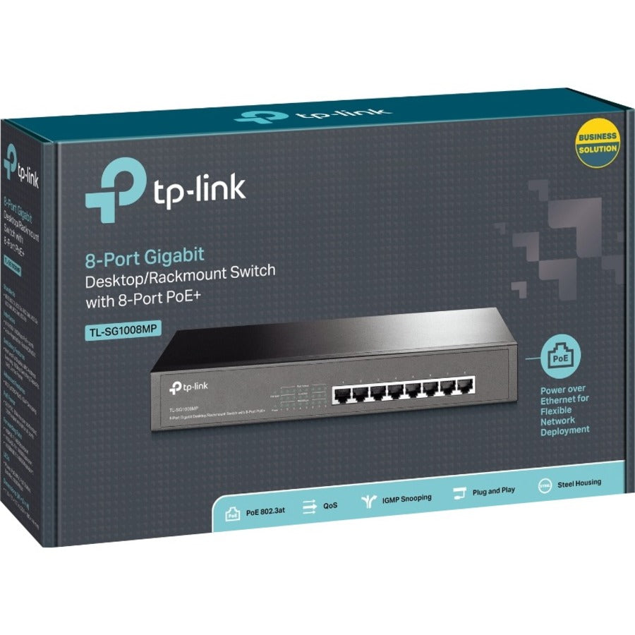 Tp-Link Tl-Sg1008Mp - 8-Port Gigabit Poe Switch - Limited Lifetime Protection