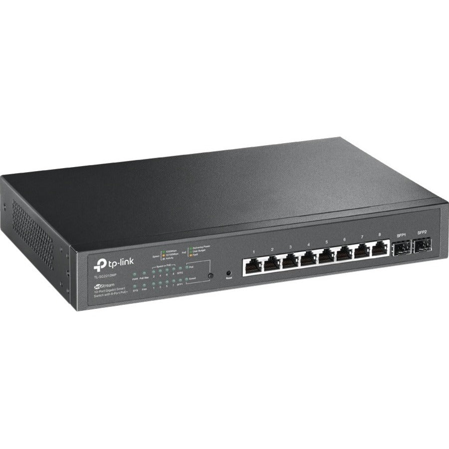 Tp-Link Tl-Sg2210Mp - Jetstream 10-Port Gigabit Smart Switch With 8-Port Poe+ - Limited Lifetime Protection