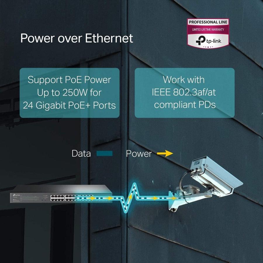 Tp-Link Tl-Sg2428P - Jetstream 28-Port Gigabit Smart Switch With 24-Port Poe+ - Limited Lifetime Protection