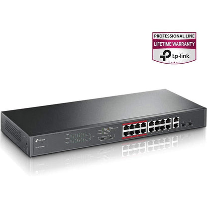 Tp-Link Tl-Sl1218Mp - 16 Port 10/100Mbps Fast Ethernet Poe Switch - Limited Lifetime Protection