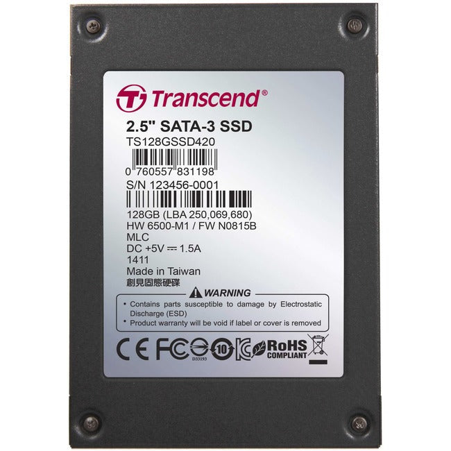 Transcend 128 Gb Solid State Drive - 2.5" Internal - Sata (Sata/600)