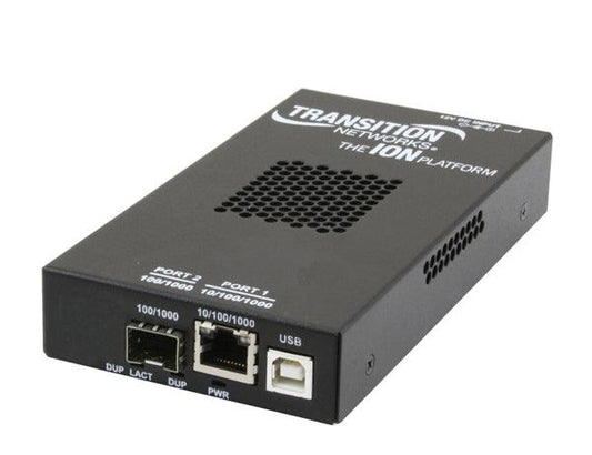 Transition Networks S2220-1014 Network Media Converter 1000 Mbit/S 1310 Nm Single-Mode Black