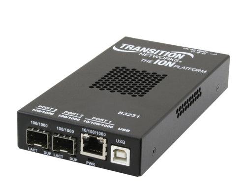 Transition Networks S3231-1040 Network Media Converter 1000 Mbit/S Black