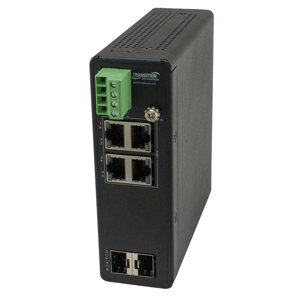 Transition Networks Sistp1040-342-Lrt Network Switch Unmanaged Gigabit Ethernet (10/100/1000) Power Over Ethernet (Poe) Black
